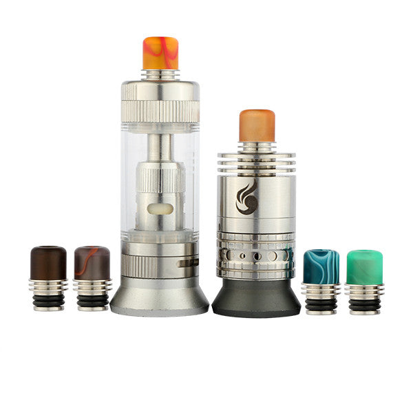 New Short Acrylic Stainless Steel Heatsink Style Drip Tips