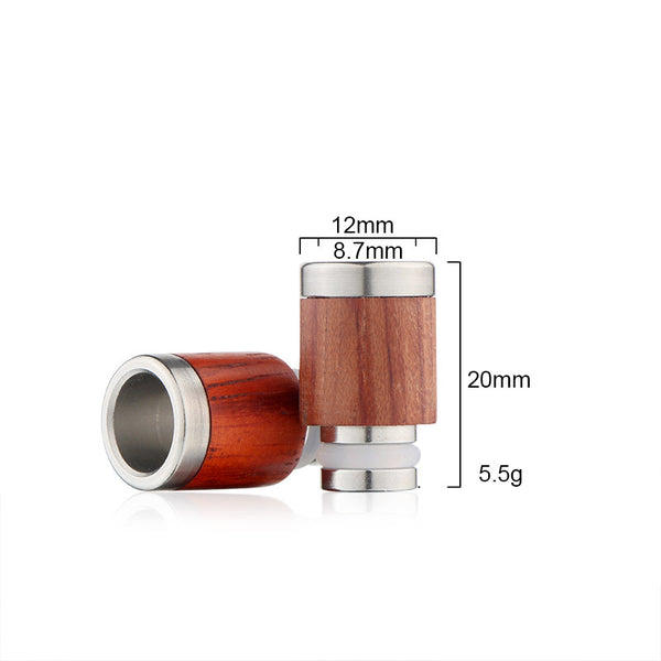 New! Stainless Steel & Wood Wide Bore Drip Tips (WD016)